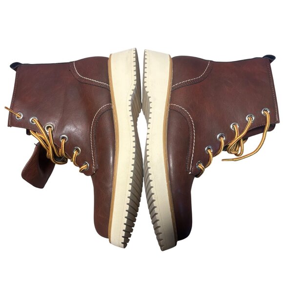 Madden Girl Kentt Lace Up Brown Combat Boots Womens Size 8M PU Upper - Picture 13 of 13